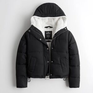 Hollister Faux Fur Lined Puffer Jacket